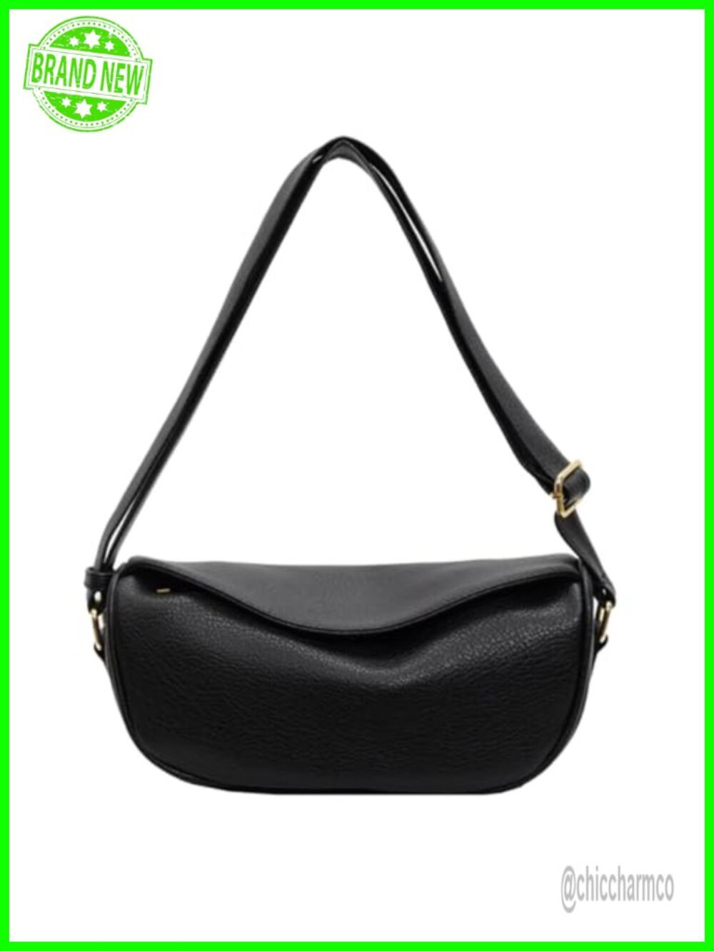 Vegan Leather Dumpling Shoulder Bag Zip Crossbody for Women